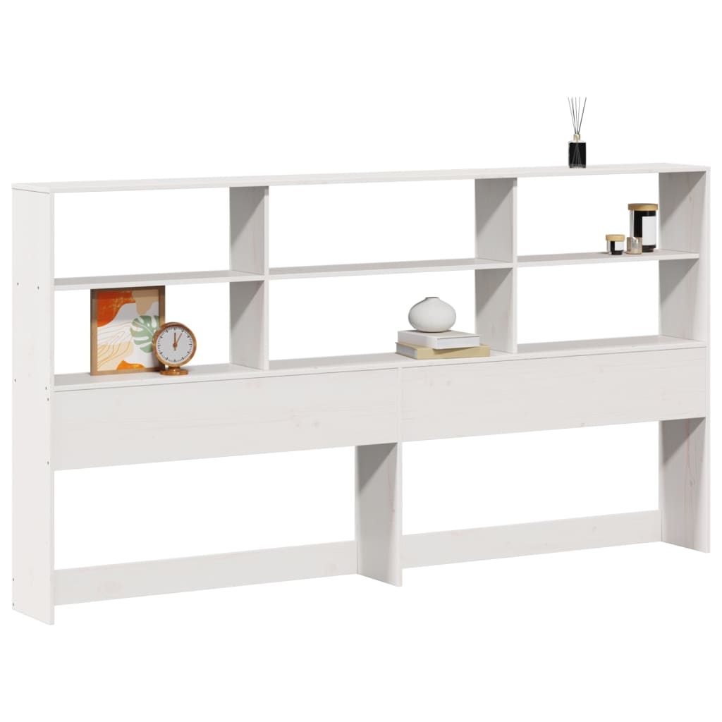 Hodegavl med oppbevaring hvit 180 cm heltre furu