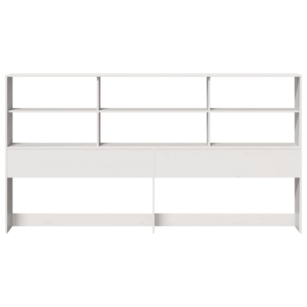 Hodegavl med oppbevaring hvit 180 cm heltre furu