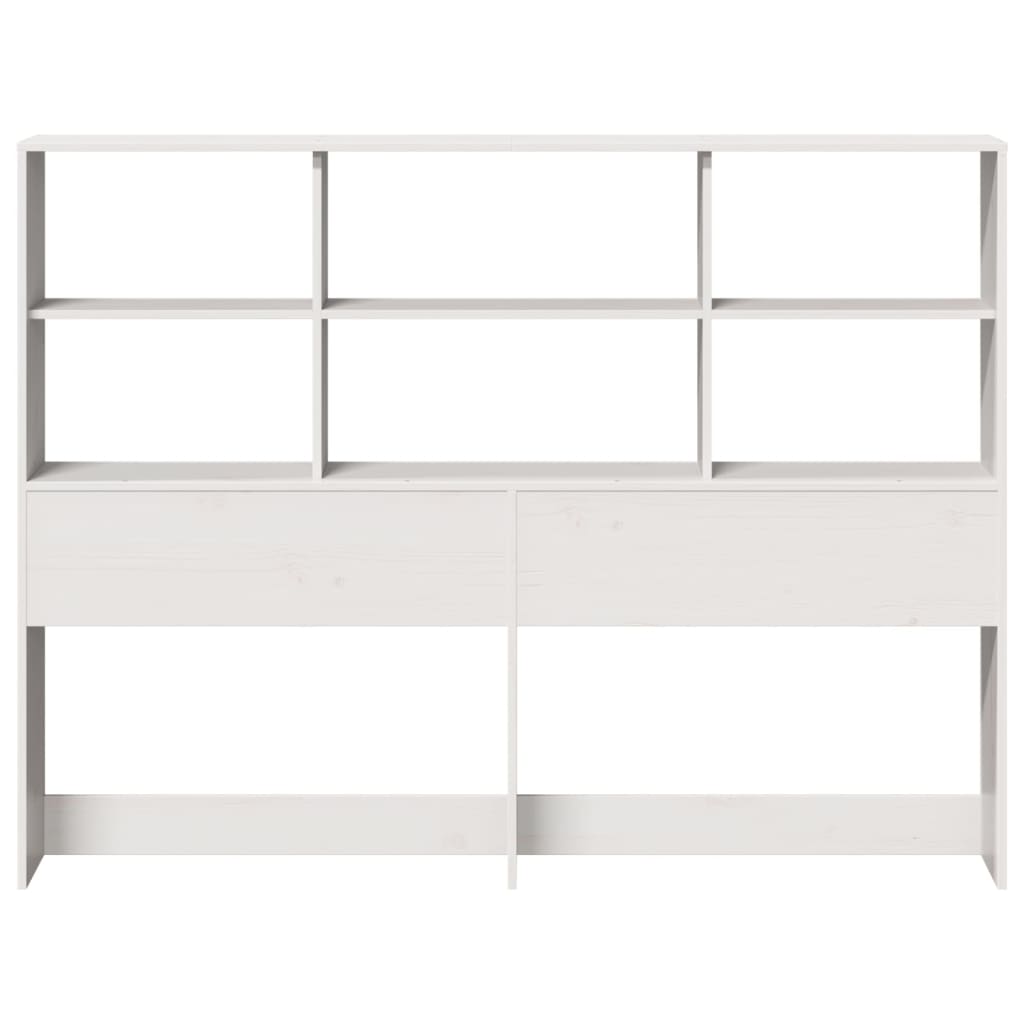 Hodegavl med oppbevaring hvit 160 cm heltre furu
