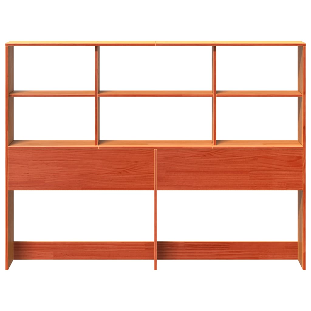 Hodegavl med oppbevaring voksbrun 135 cm heltre furu