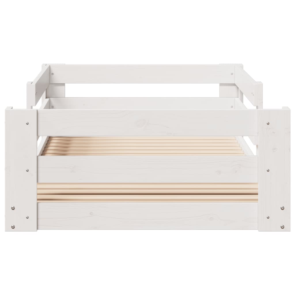 Sengeramme uten madrass hvit 80x200 cm heltre furu