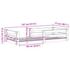 Sengeramme uten madrass voksbrun 70x140 cm heltre furu