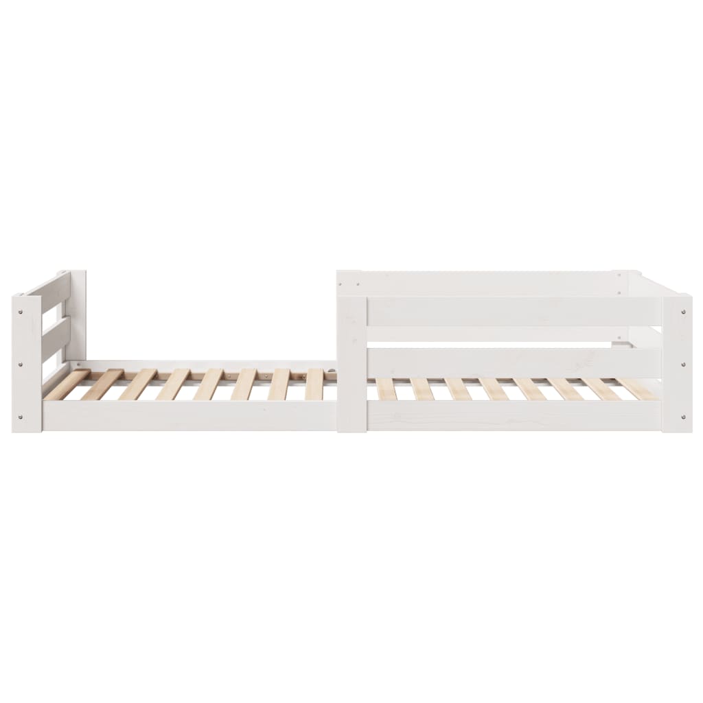 Sengeramme uten madrass hvit 70x140 cm heltre furu