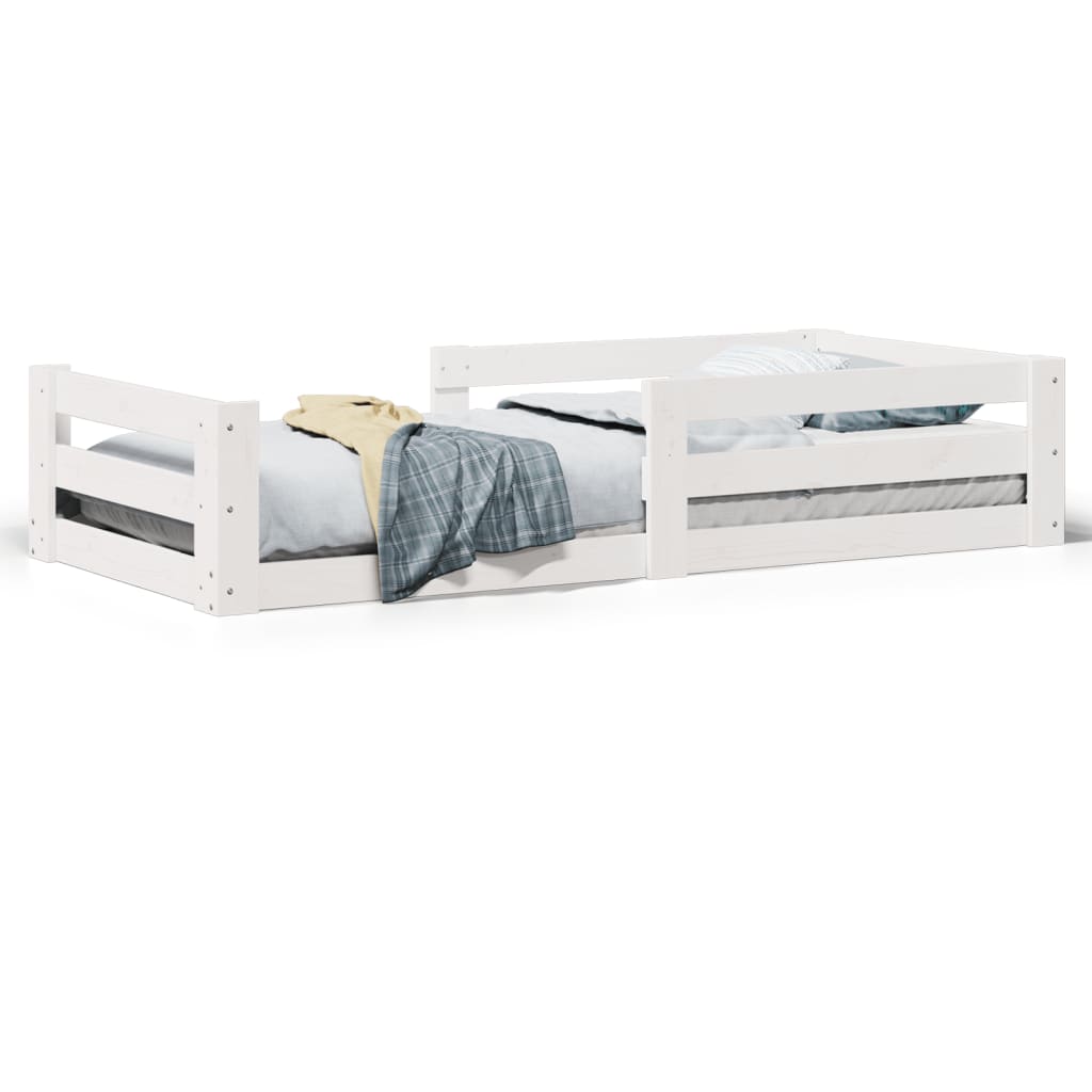 Sengeramme uten madrass hvit 90x190 cm heltre furu