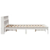 Seng med bokhylle uten madrass hvit 120x190 cm heltre furu