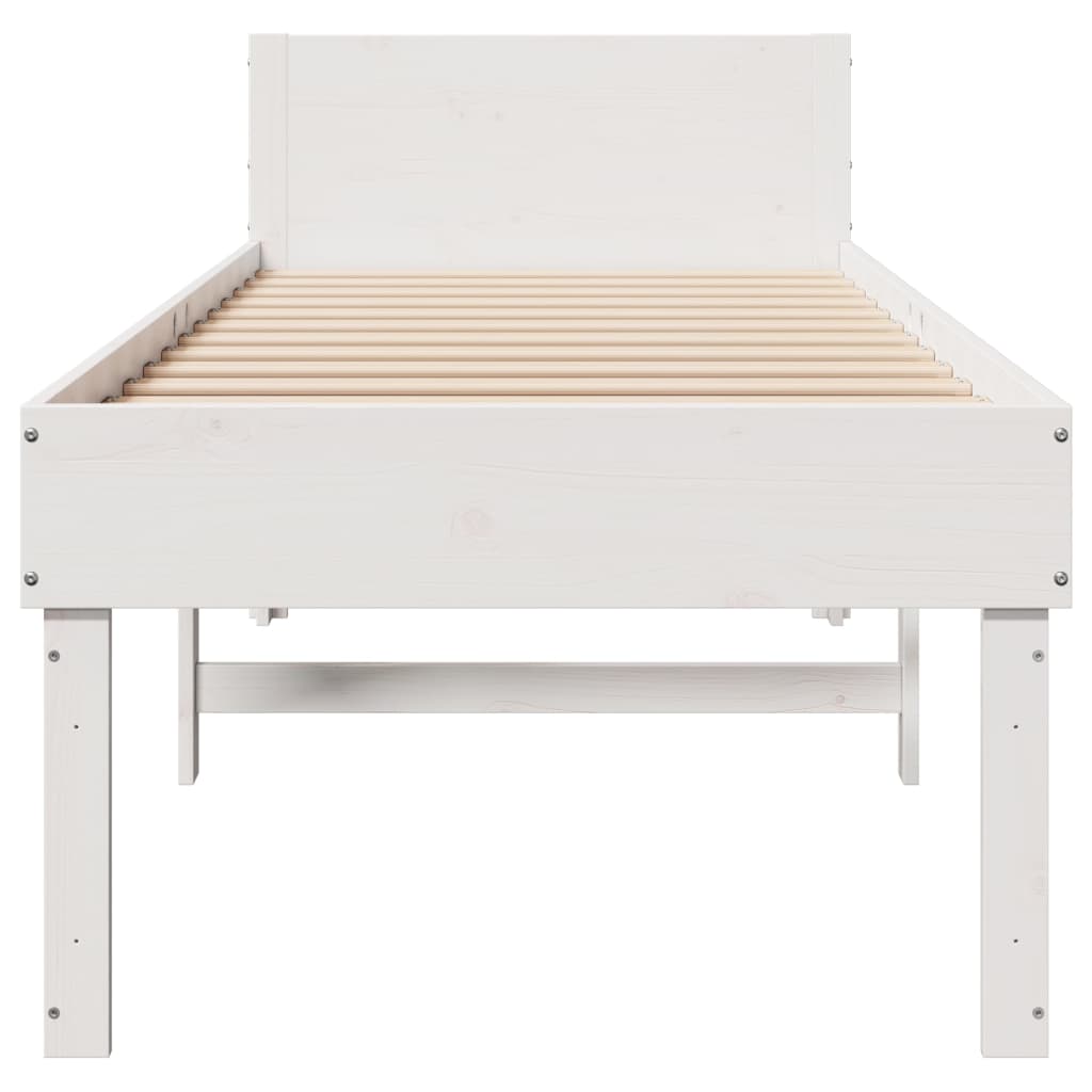 Sengeramme uten madrass hvit 90x190 cm heltre furu