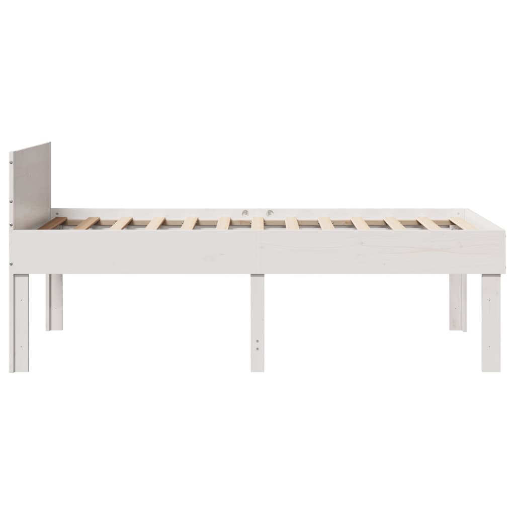 Sengeramme uten madrass hvit 90x190 cm heltre furu