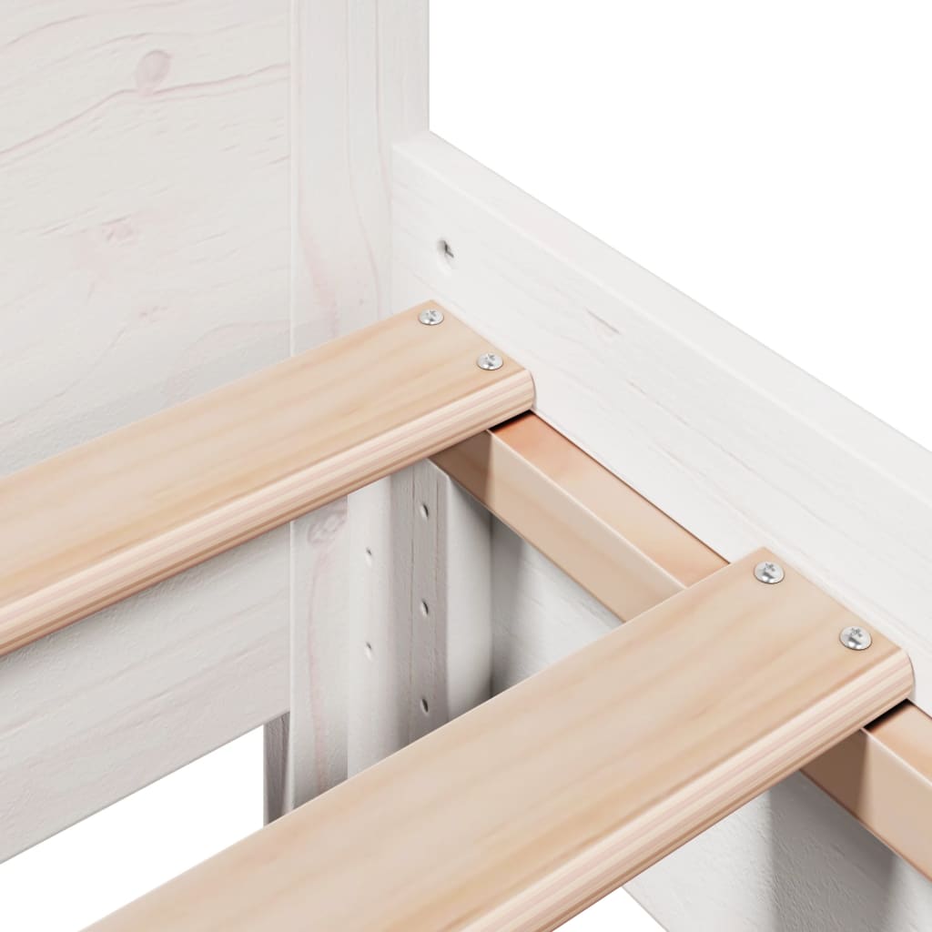 Sengeramme uten madrass hvit 90x190 cm heltre furu
