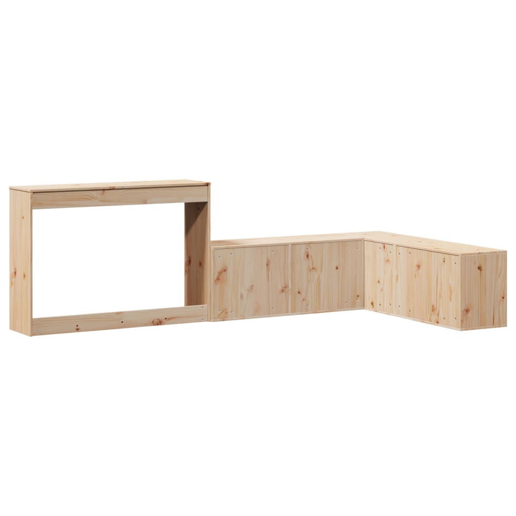 Nattbord med skrivebord 232x122x75 cm heltre furu