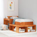 Nattbord med skrivebord voksbrun 222x107x75 cm heltre furu