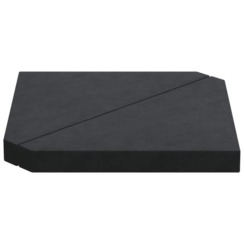 Vektplater for parasoll 2 stk svart granitt trekantet 14 kg vidaXL