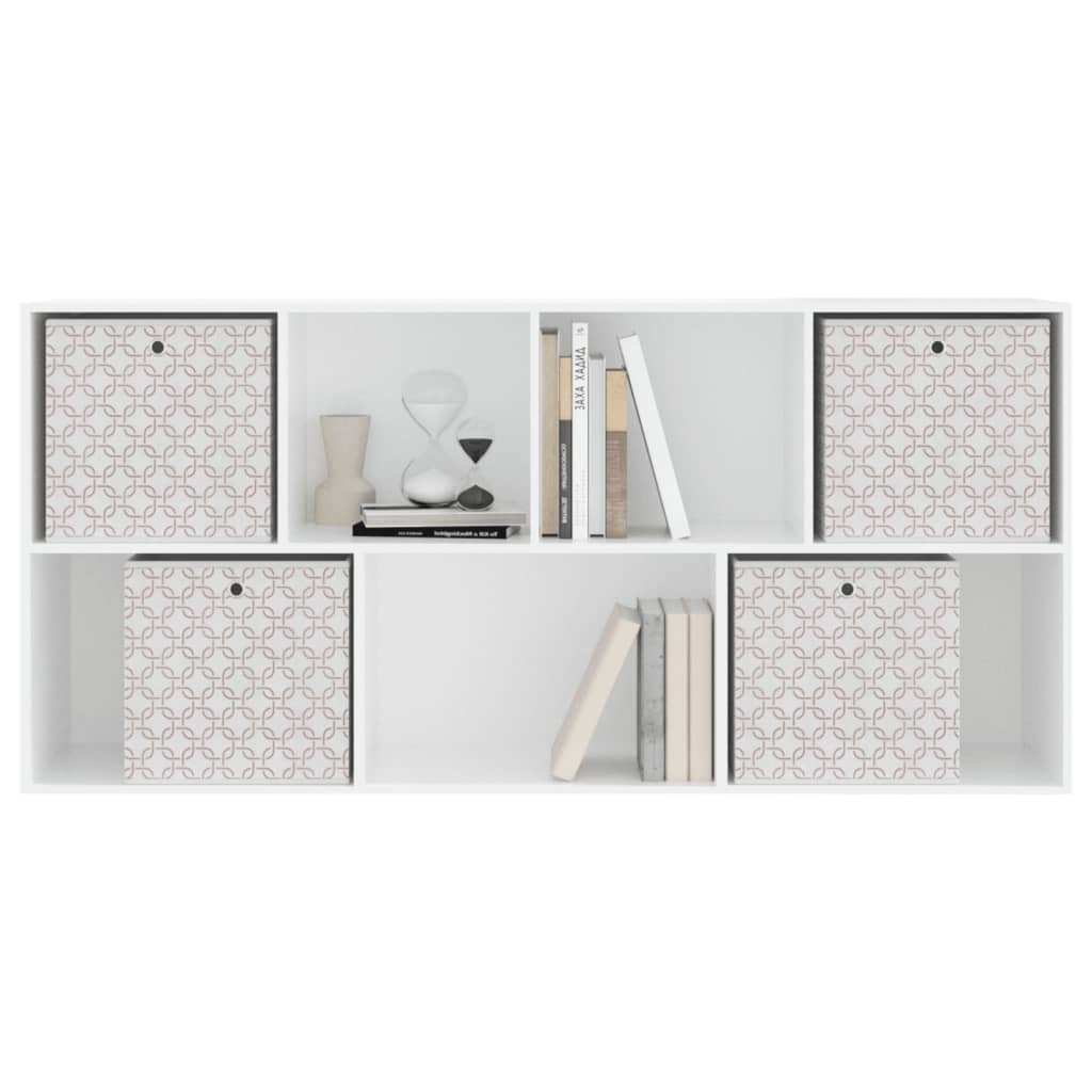 Oppbevaringsbokser 4 stk kremhvit 32x32x32 cm ikke-vevet stoff