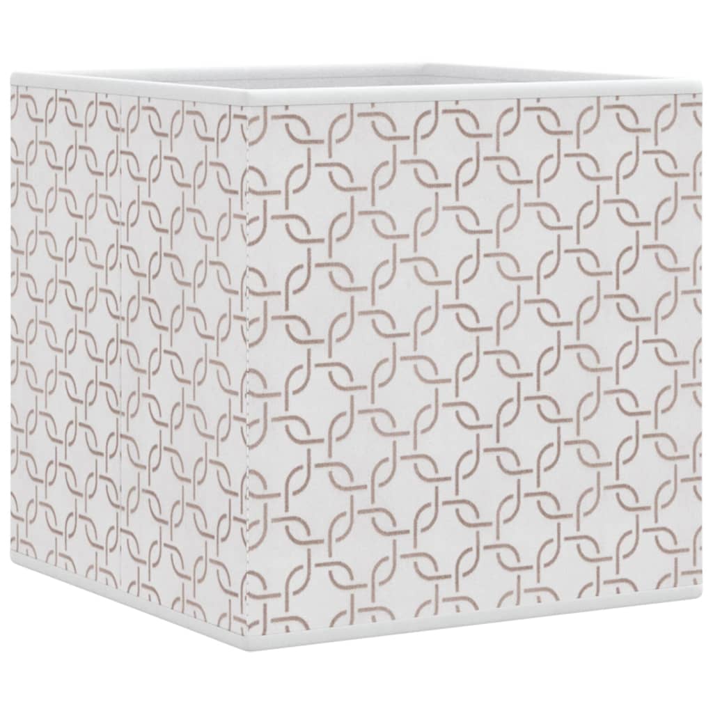 Oppbevaringsbokser 4 stk kremhvit 32x32x32 cm ikke-vevet stoff