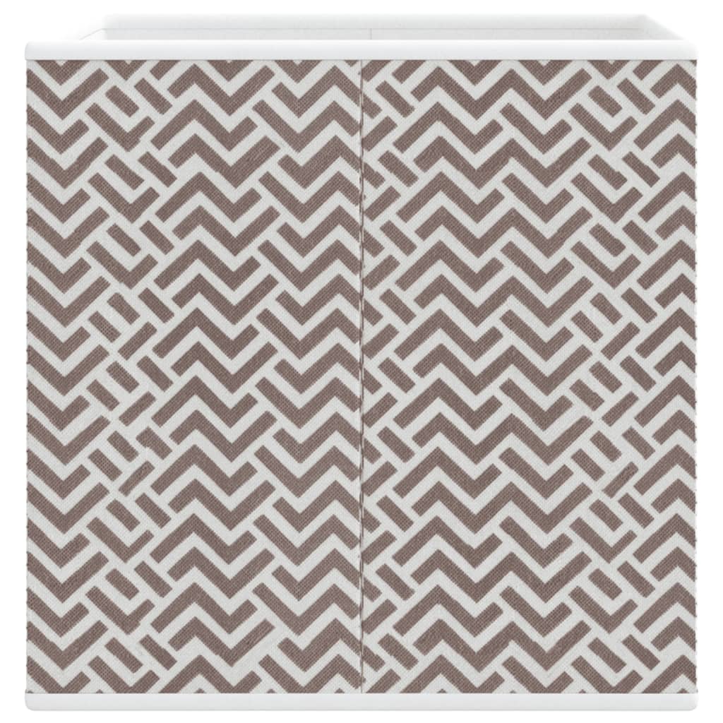 Oppbevaringsbokser 10 stk brun 32x32x32 cm ikke-vevet stoff