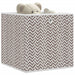 Oppbevaringsbokser 10 stk brun 32x32x32 cm ikke-vevet stoff