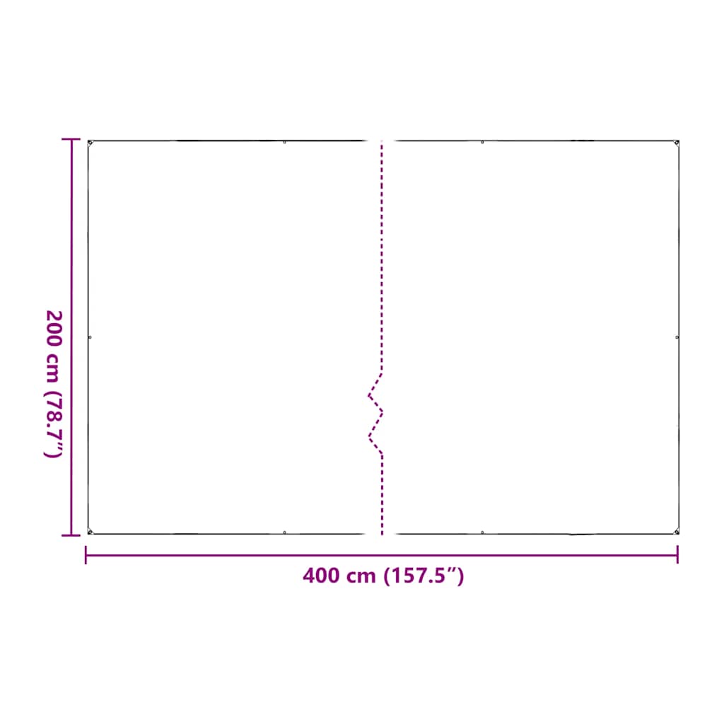 Plantetrekk med maljer 2x4 m polyetylen