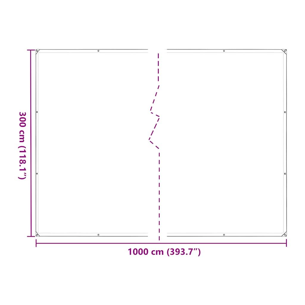 Plantetrekk med maljer 3x10 m polyetylen