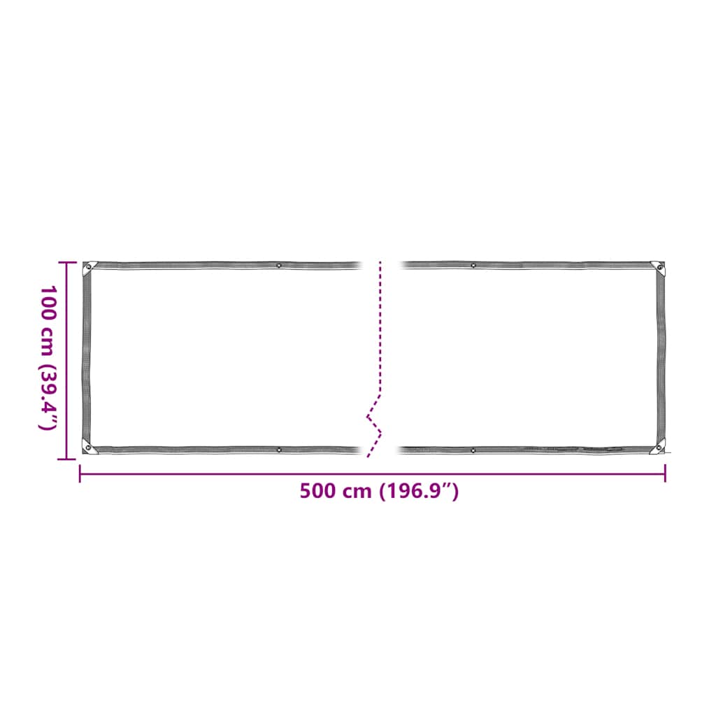 Plantetrekk med maljer 1x5 m polyetylen vidaXL