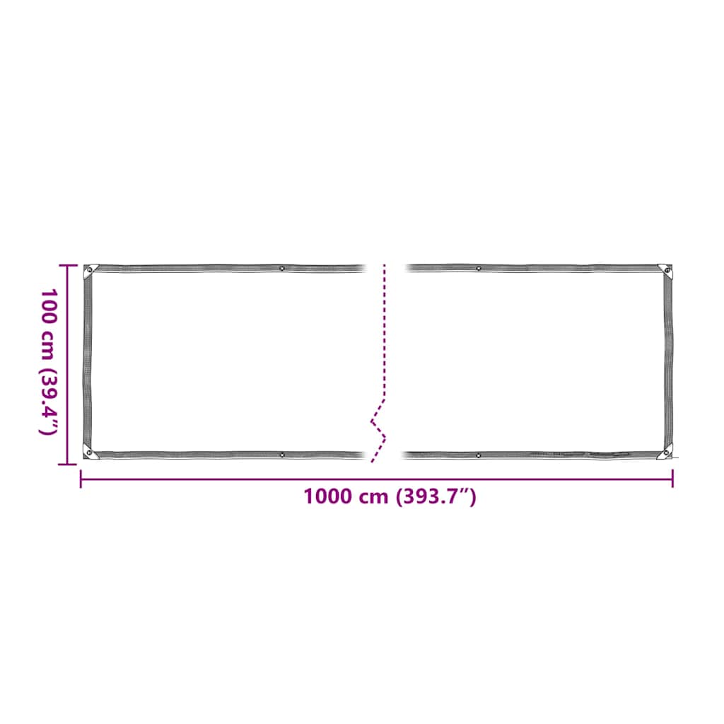 Plantetrekk med maljer 1x10 m polyetylen vidaXL