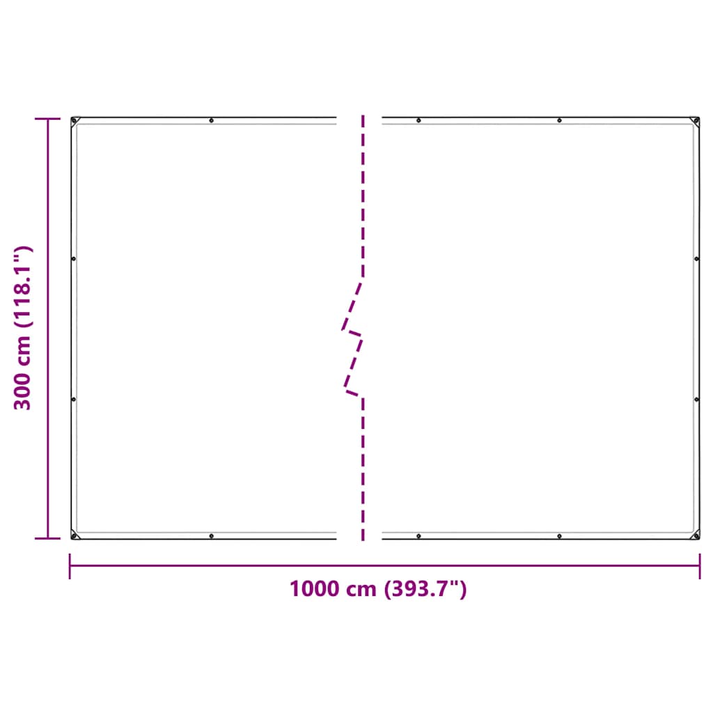 Plantedeksel med maljer 3x10 m PVC