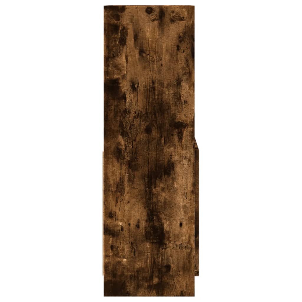 Highboard røkt eik 63x33x100 cm konstruert tre
