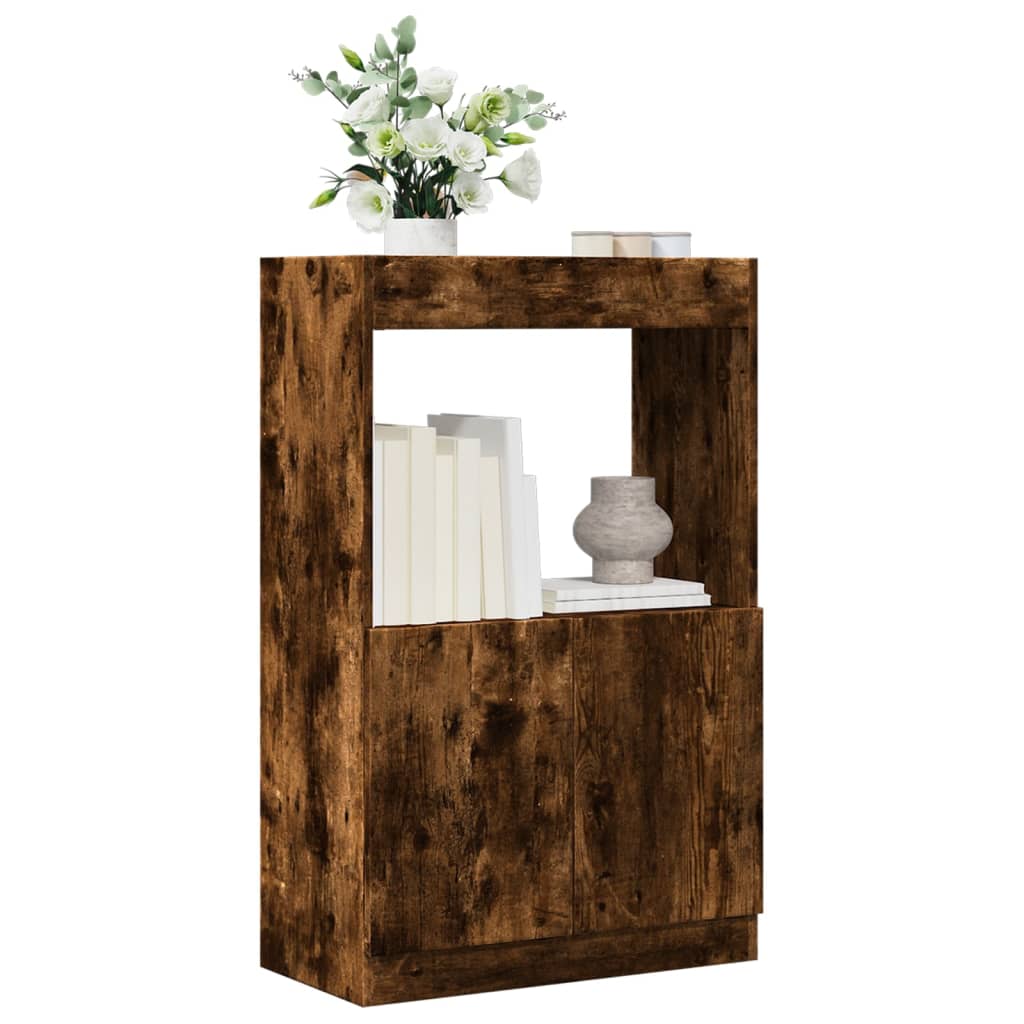 Highboard røkt eik 63x33x100 cm konstruert tre
