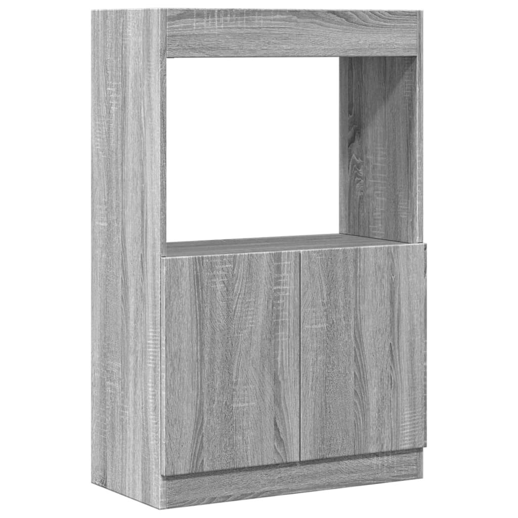 Highboard grå sonoma 63x33x100 cm konstruert tre