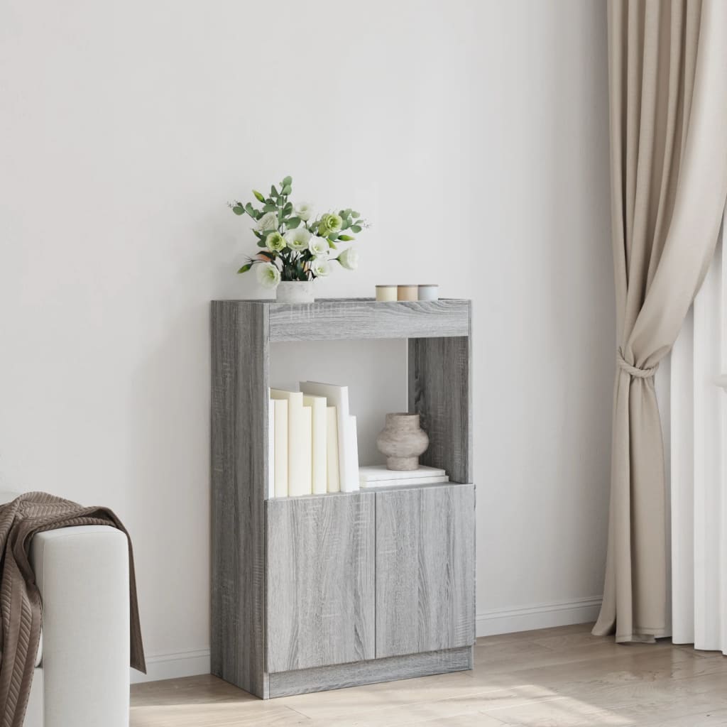 Highboard grå sonoma 63x33x100 cm konstruert tre