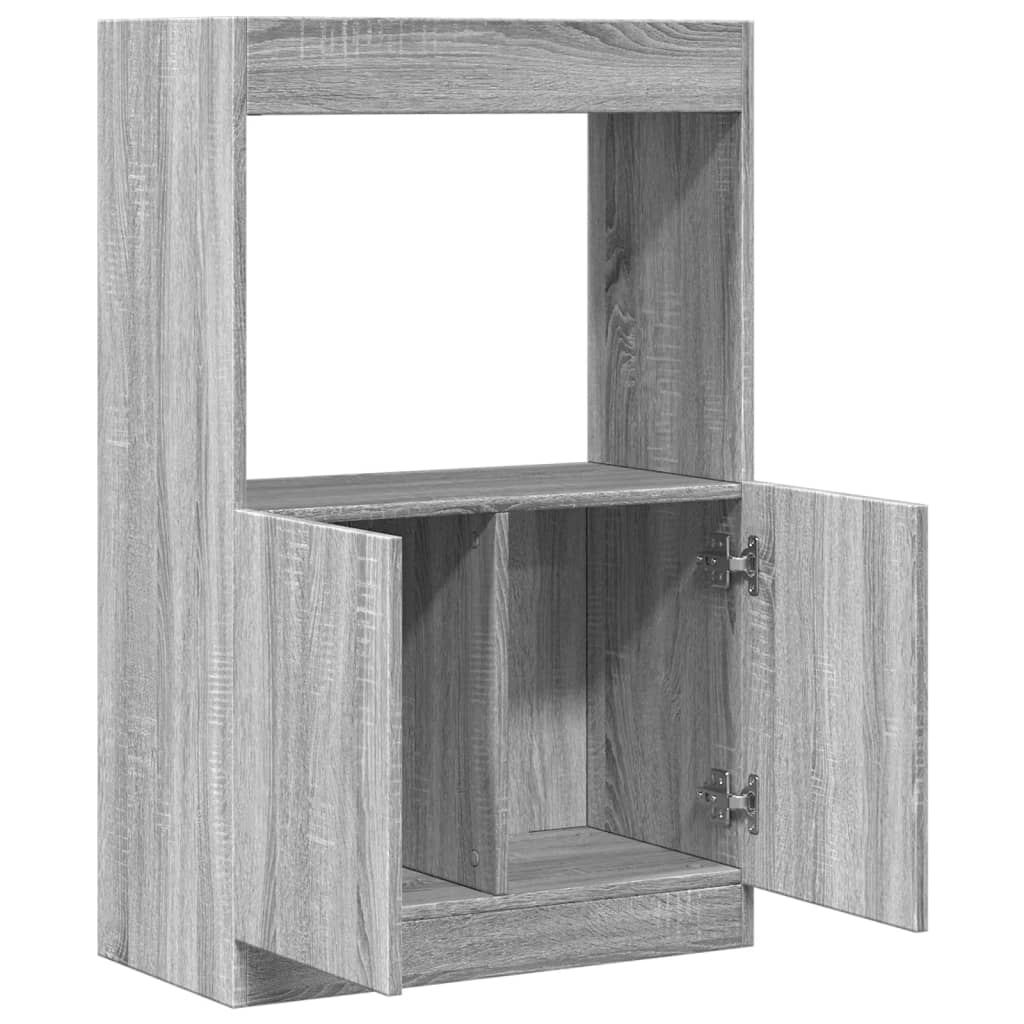 Highboard grå sonoma 63x33x100 cm konstruert tre
