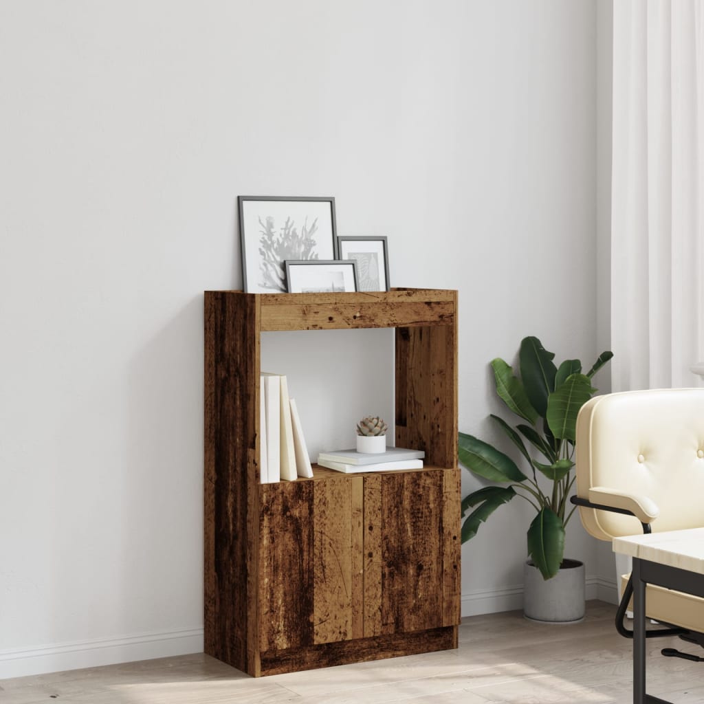 Highboard gammelt tre 63x33x100 cm konstruert tre