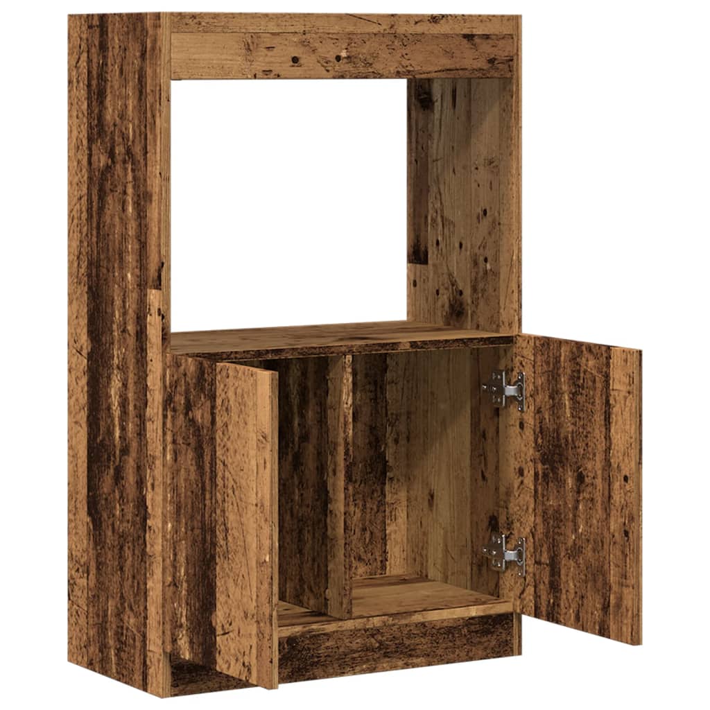 Highboard gammelt tre 63x33x100 cm konstruert tre
