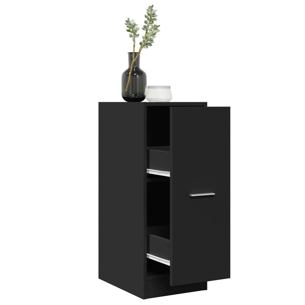 Apotekskap svart 30x41x77,5 cm konstruert tre