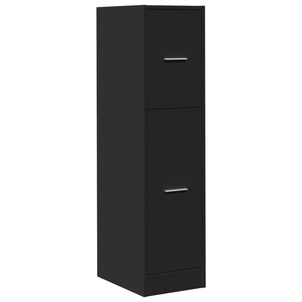 Apotekskap svart 30x41x118 cm konstruert tre