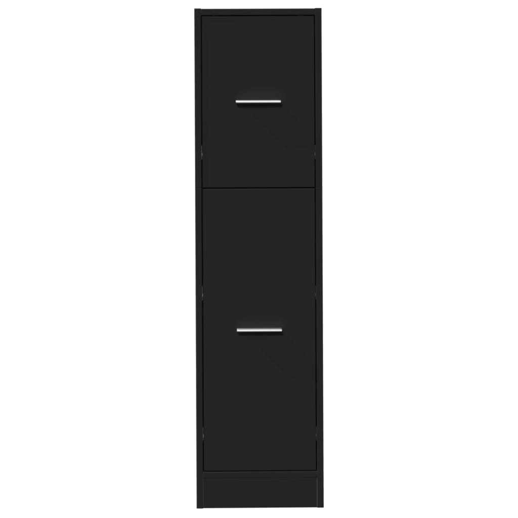 Apotekskap svart 30x41x118 cm konstruert tre