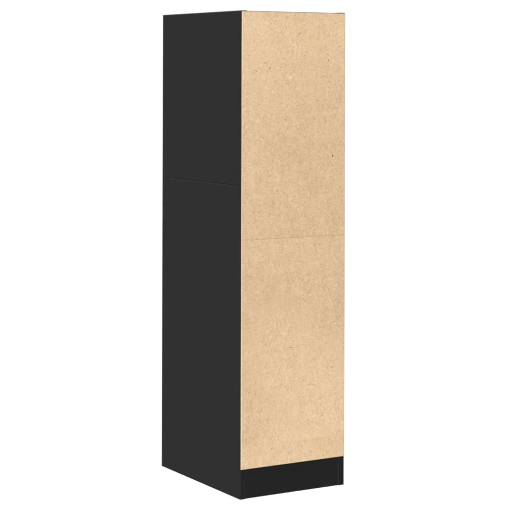 Apotekskap svart 30x41x118 cm konstruert tre