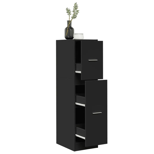 Apotekskap svart 30x41x118 cm konstruert tre