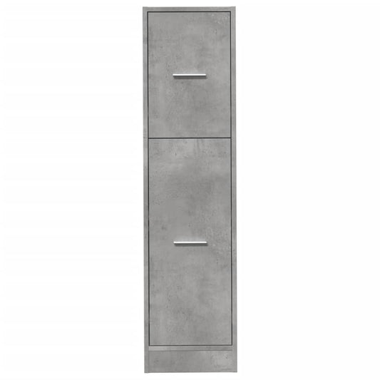 Apotekskap betonggrå 30x41x118 cm konstruert tre