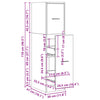 Apotekskap artisan eik 30x41x118 cm konstruert tre