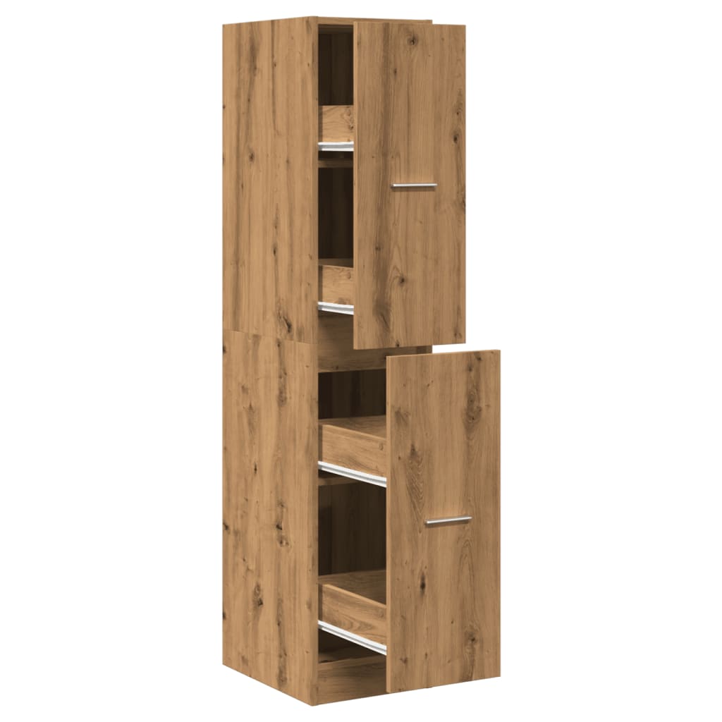 Apotekerskap håndlaget eik 30x41x144,5 cm konstruert tre
