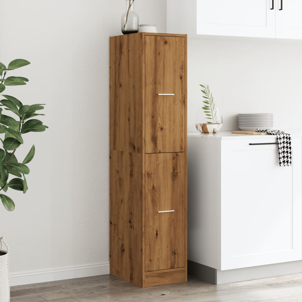 Apotekerskap håndlaget eik 30x41x144,5 cm konstruert tre