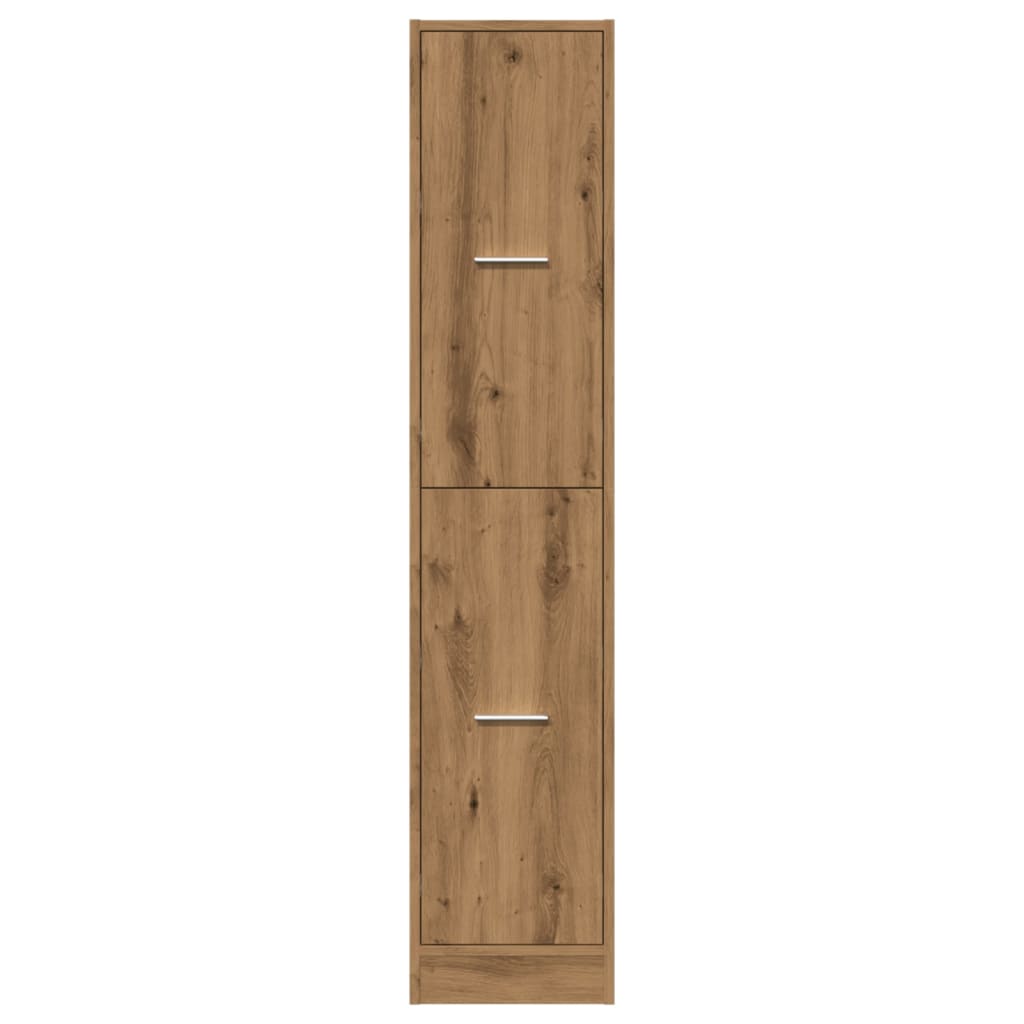 Apotekerskap håndlaget eik 30x41x144,5 cm konstruert tre