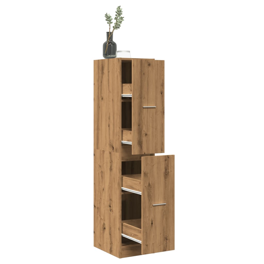 Apotekerskap håndlaget eik 30x41x144,5 cm konstruert tre