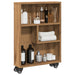 Smal oppbevaringsvogn artisan eik 48x13x68 cm konstruert tre