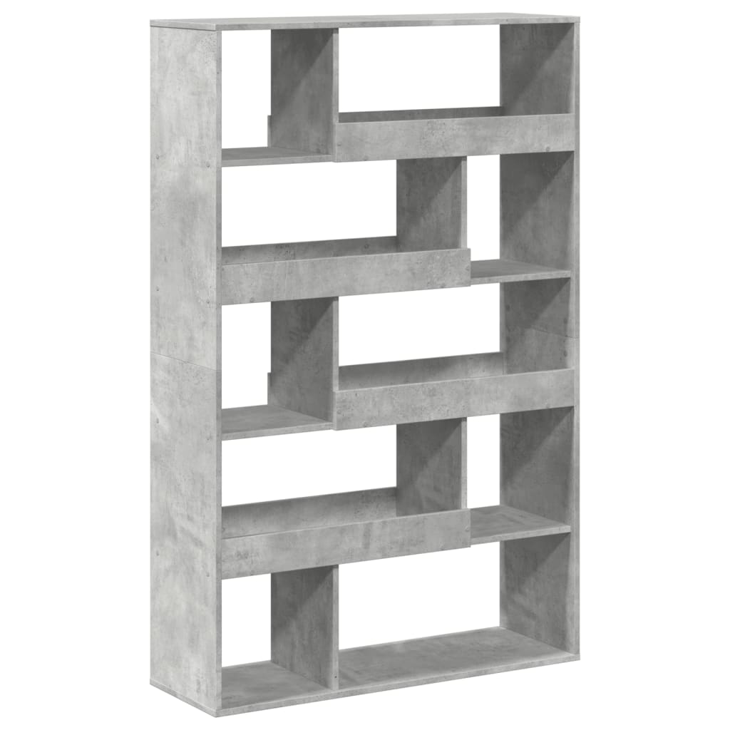 Bokhylle betonggrå 100x33x156,5 cm konstruert tre