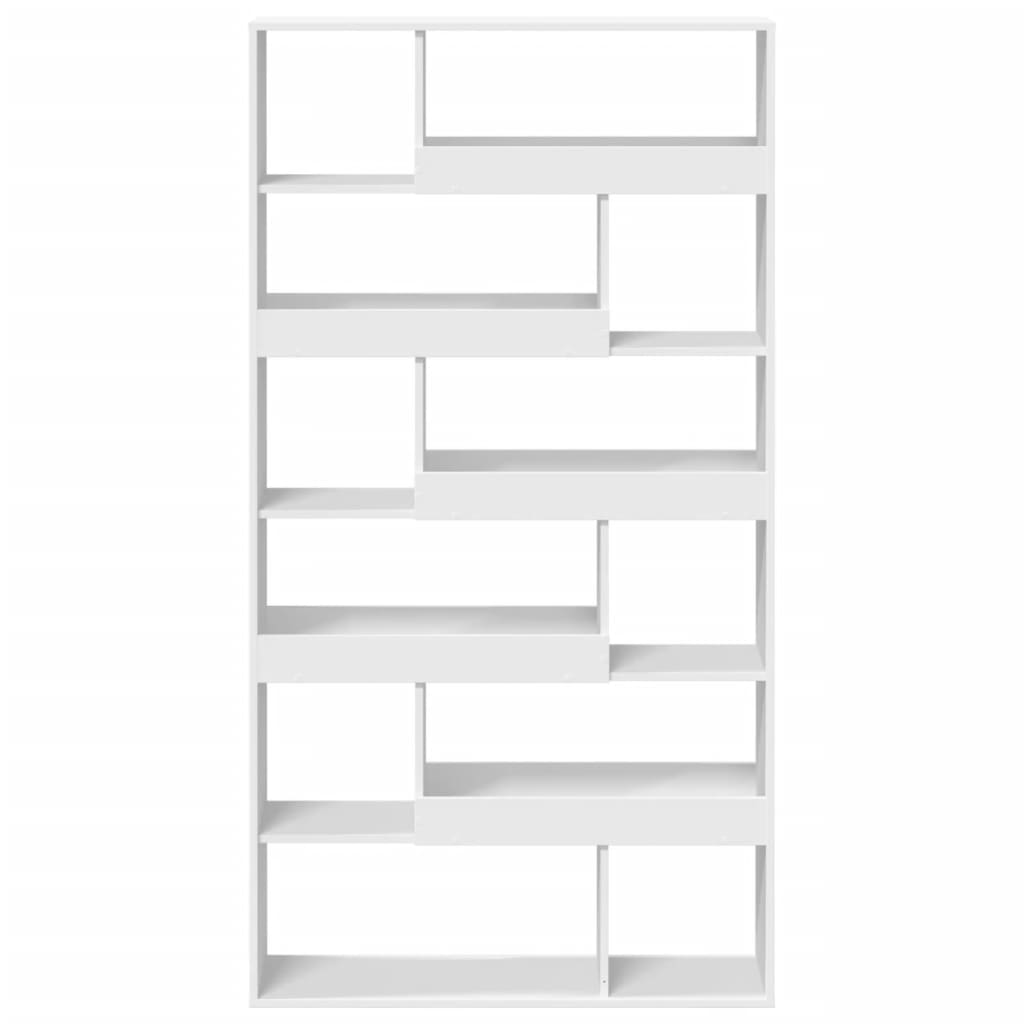 Bokhylle hvit 100x33x187,5 cm konstruert tre