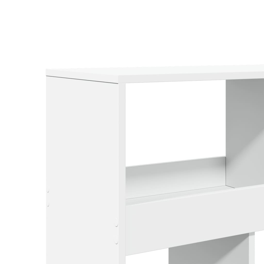Bokhylle hvit 100x33x125,5 cm konstruert tre