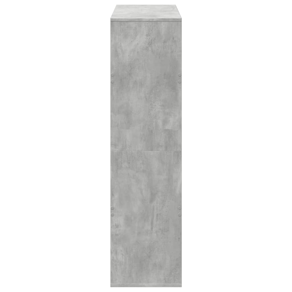 Bokhylle betonggrå 100x33x125,5 cm konstruert tre