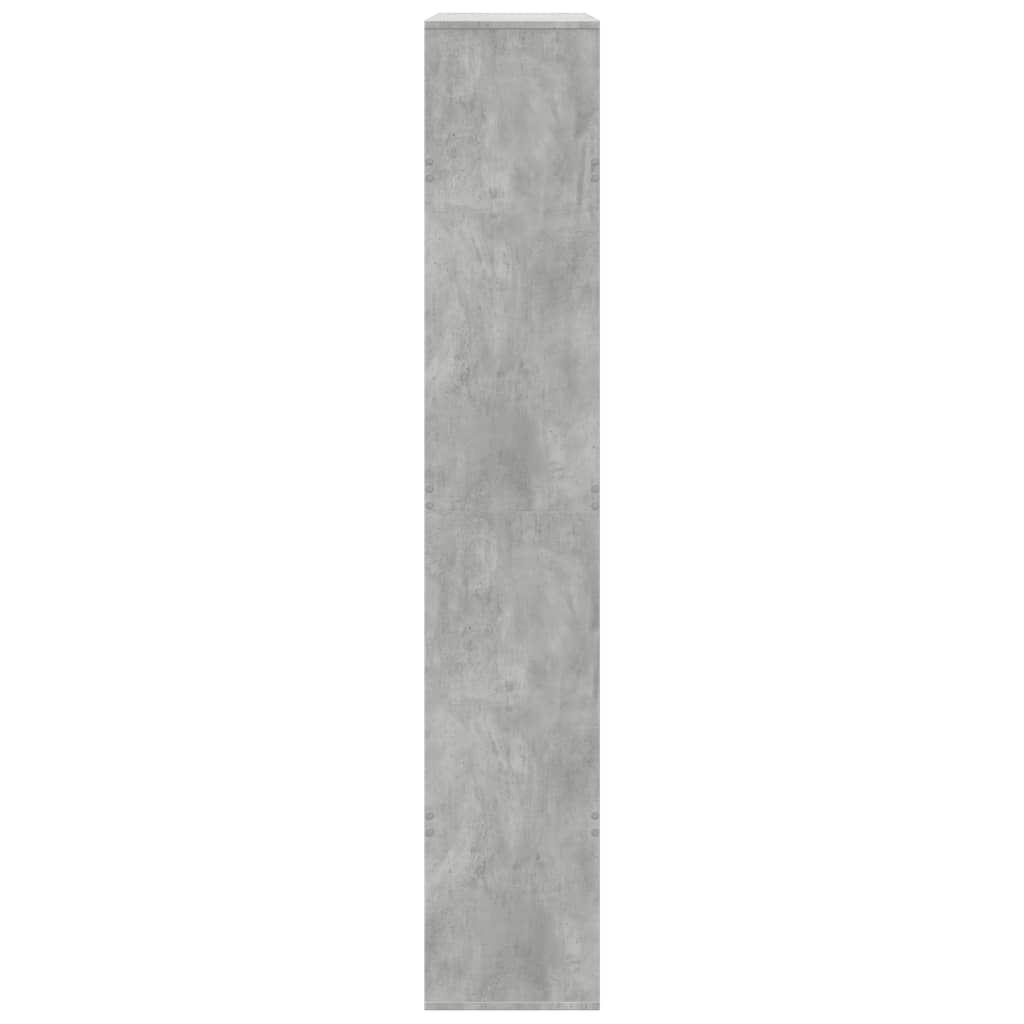 Bokhylle betonggrå 100x33x187,5 cm konstruert tre