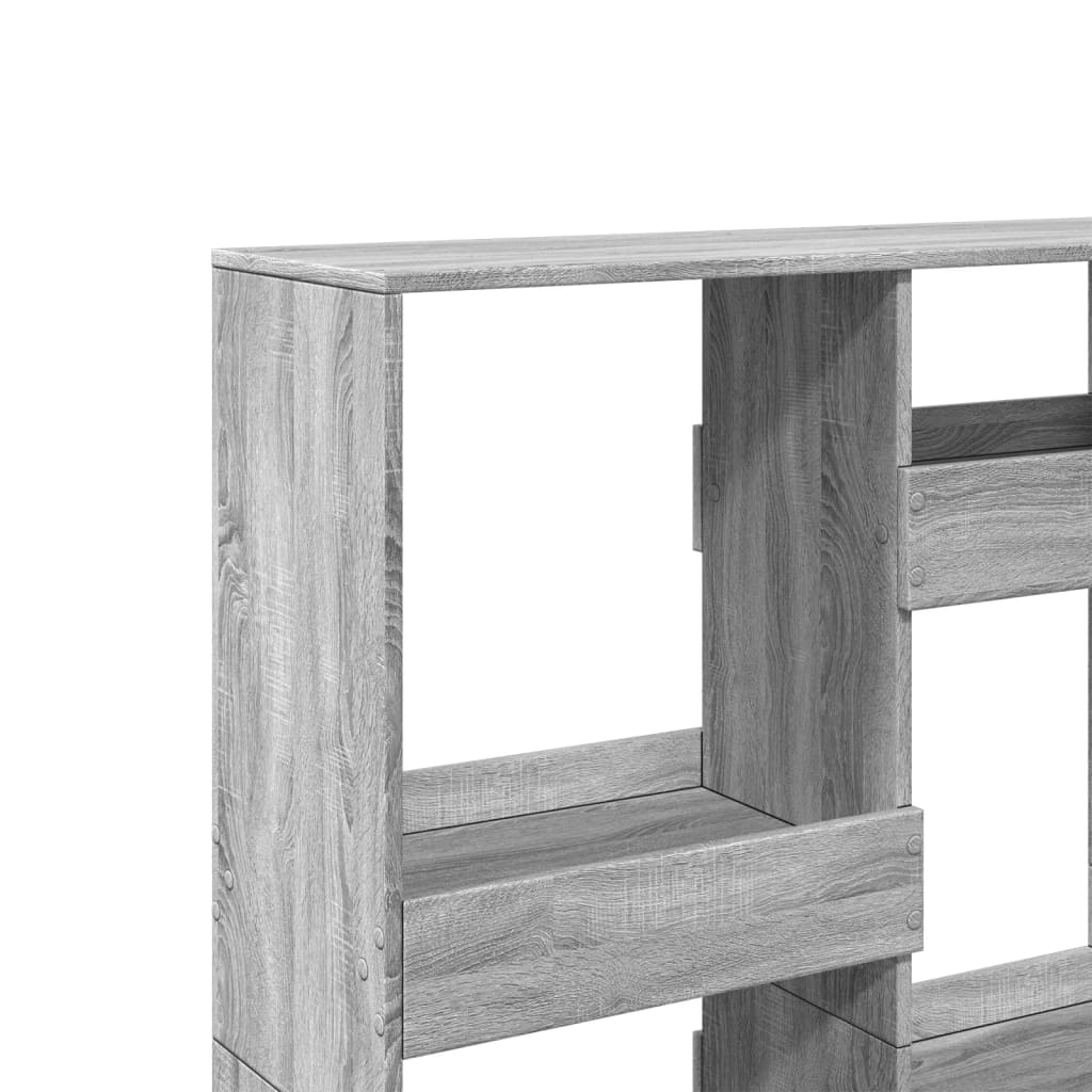 Bokhylle grå sonoma 100x33x135 cm konstruert tre