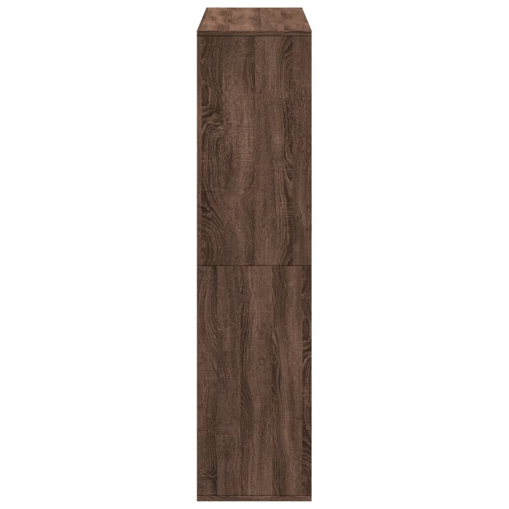 Bokhylle brun eik 100x33x135 cm konstruert tre